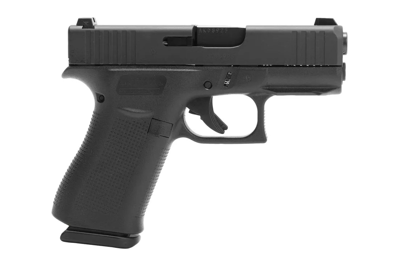 GLOCK 43x 9mm Pistol with Black Slide and AmeriGlo Bold Night Sights (LE)